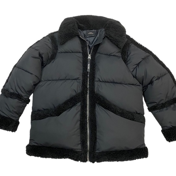 Urban Outfitters Borg Trim Puffer Jacket in Black Size Small - Picture 5 of 11